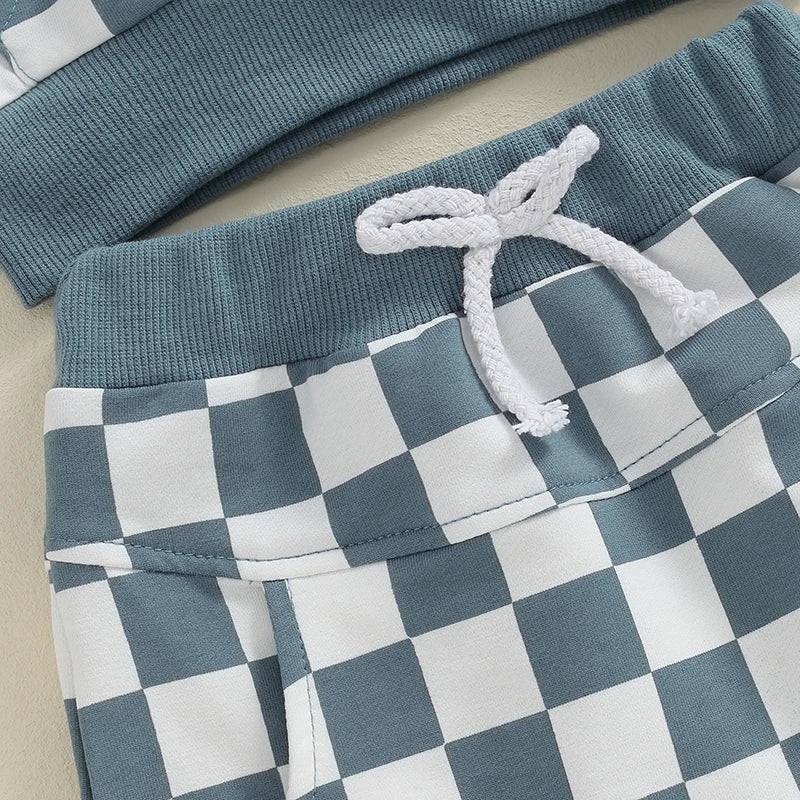 Checkered Hooded Outfit