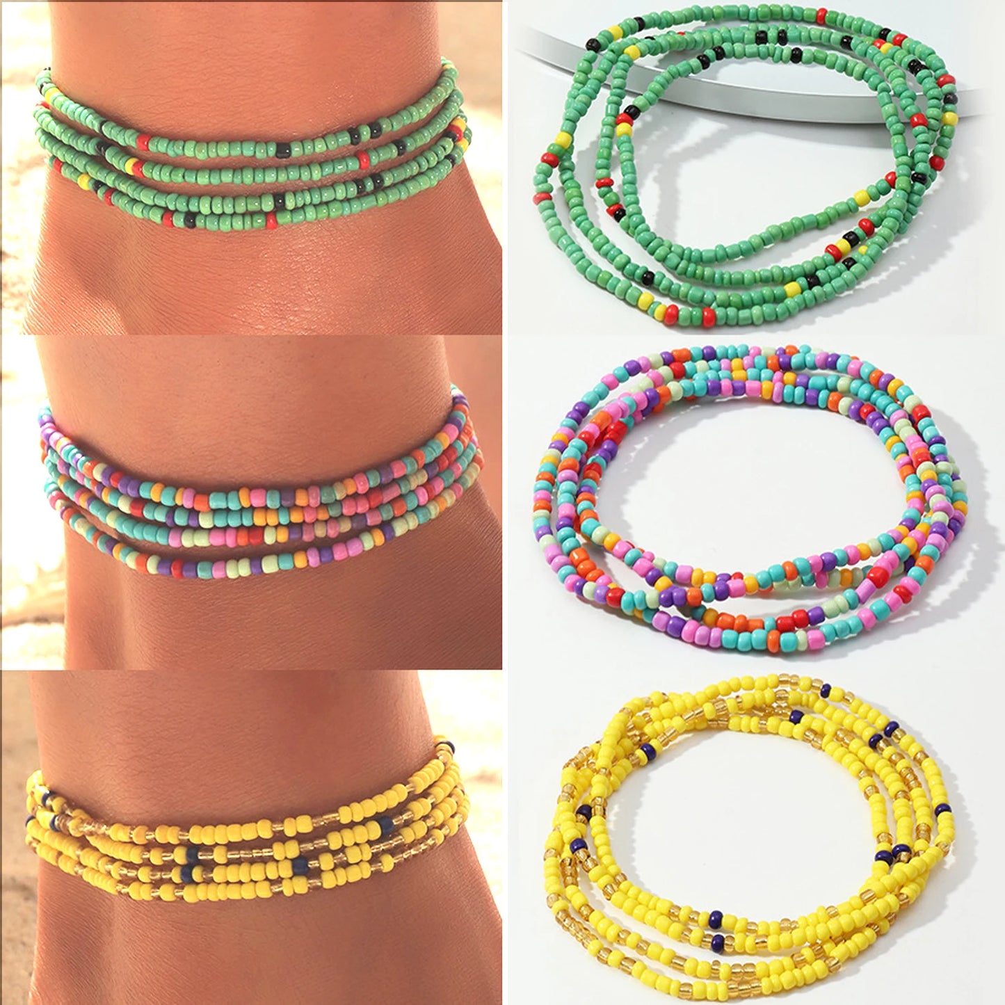 Bohemia Beads Bracelets or Anklets