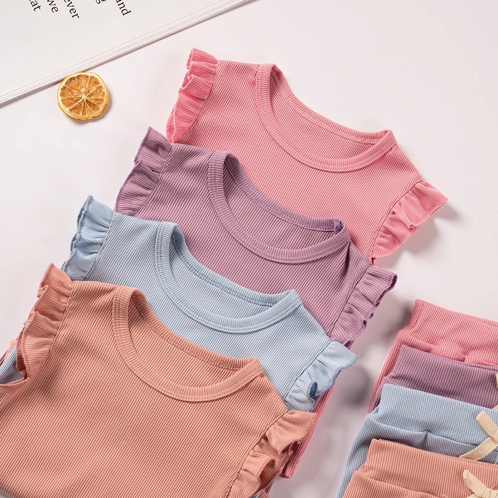 Ruffle top + Shorts Set