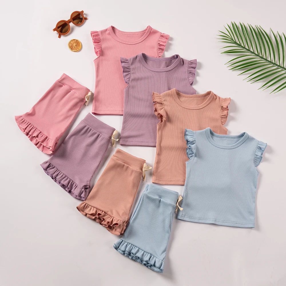 Ruffle top + Shorts Set