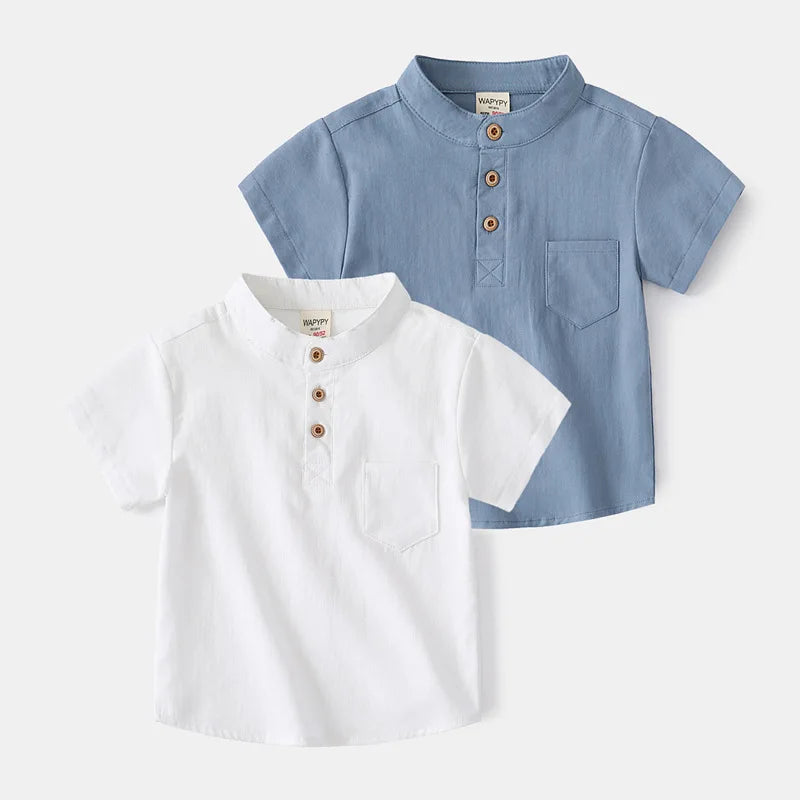 Short Sleeve Button Tops