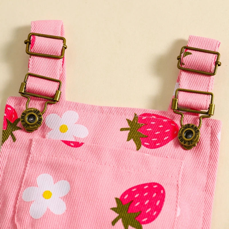 Floral Suspender Shorts